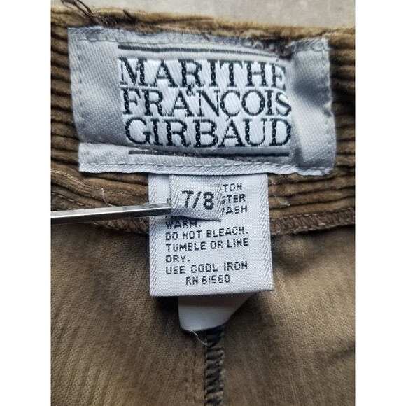 Vintage 2000's Y2K Marithe Francois Girbaud Corduroy  Pants Wide Leg Brown 7/8 - Picture 3 of 7